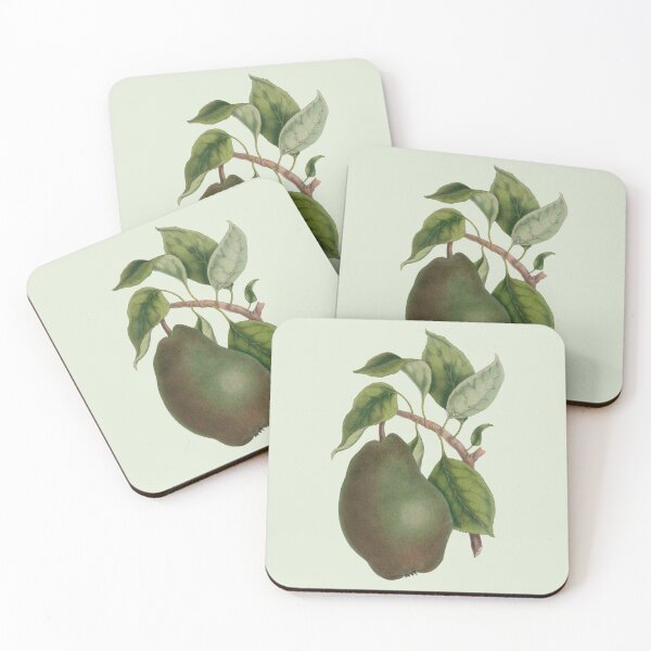 Item preview, Rustic Antique Green Pear  designed and sold by IrisAndIvy.