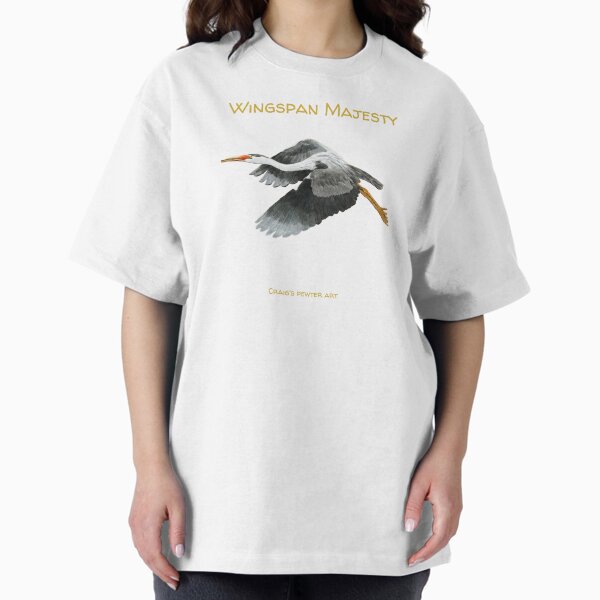 Item preview, Wingspan Majesty Heron Flying Birds T-shirt designed and sold by CES Tees.
