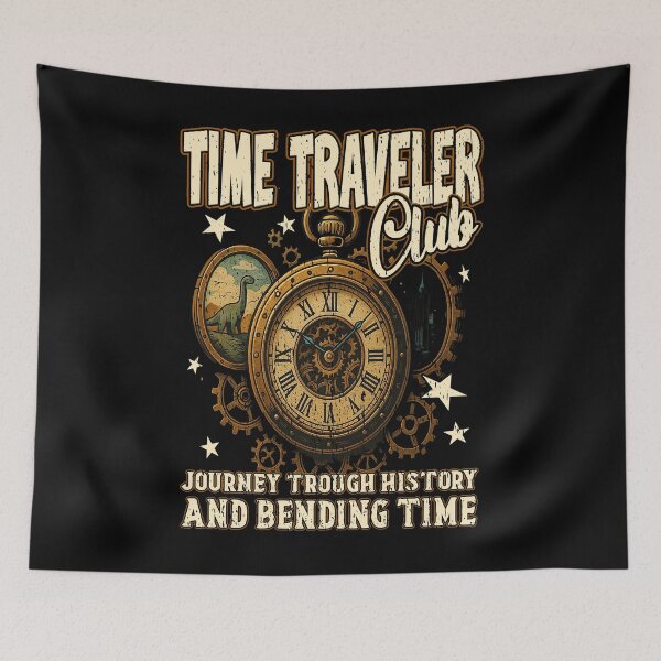 Item preview, TIME TRAVEL CLUB JOURNEY THROUGH HISTORY AND BENDING TIME sci fi time traveling history time  designed and sold by Jt41.