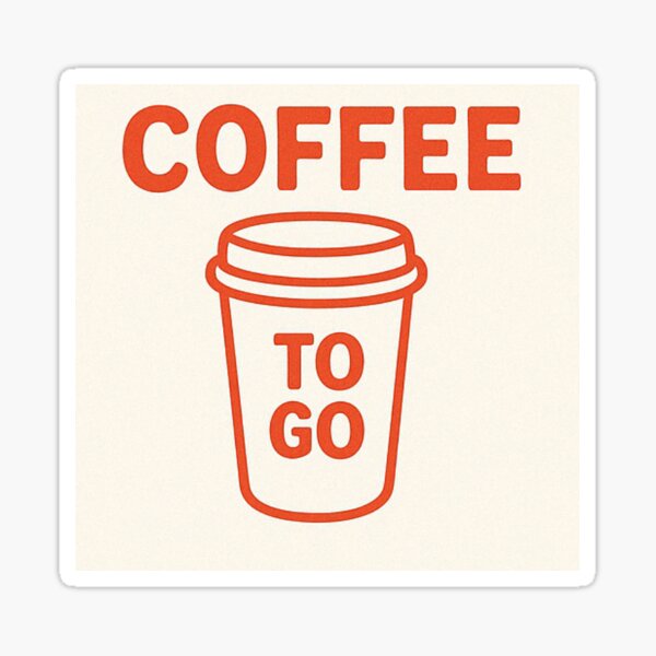 Item preview, Coffee To Go – Minimalist Takeaway Cup Design designed and sold by Thoughtful Threads Co..