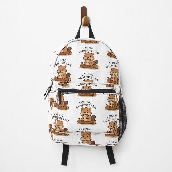 Item preview, Funny Existential Beaver – “I Chew, Therefore I Am” – Kawaii Cartoon Philosophy Meme designed and sold by Boombox Theory.