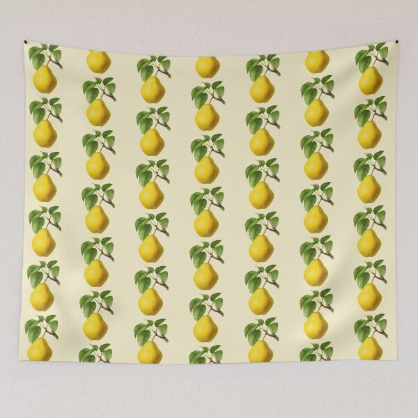 Item preview, Antique Bright Yellow Pear Fruit Design designed and sold by IrisAndIvy.