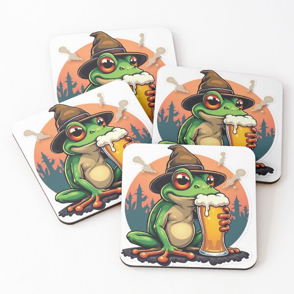 Item preview, Frog Drinking BEER designed and sold by cooljude.