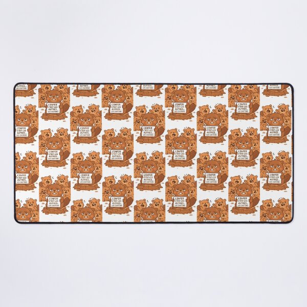 Item preview, Cute Beaver Meme – “L’enfer, c’est les Castori” – Kawaii Existential Humor Illustration designed and sold by Boombox Theory.