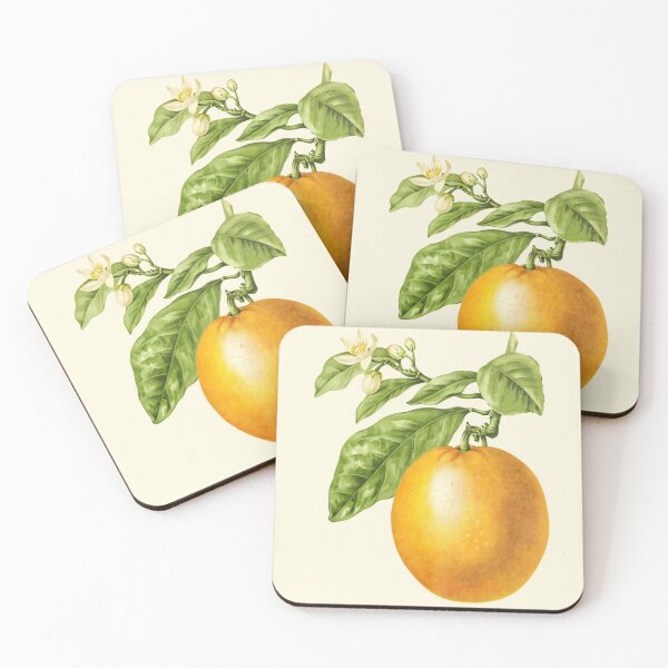 Item preview, Jaffa Orange Fruit On A Branch With Blossom  designed and sold by IrisAndIvy.
