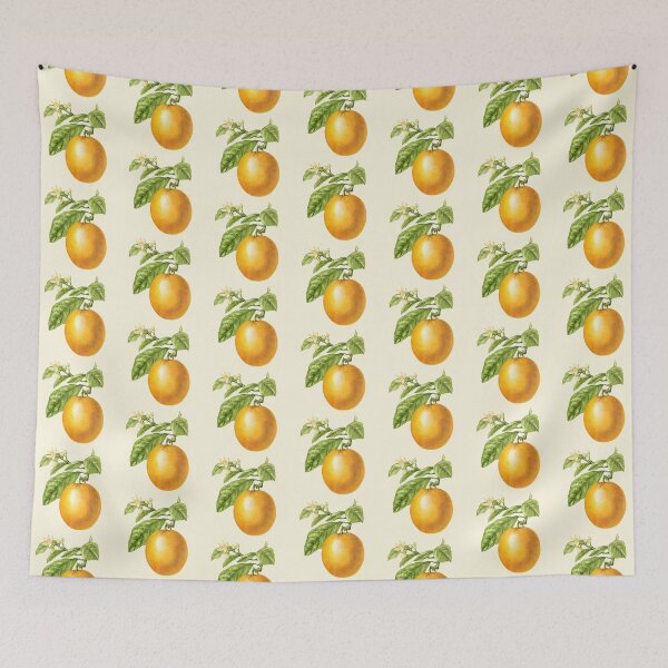 Item preview, Jaffa Orange Fruit On A Branch With Blossom  designed and sold by IrisAndIvy.