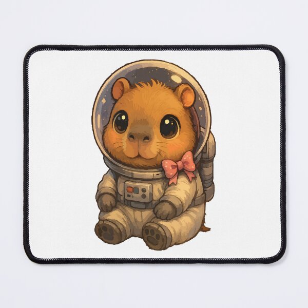 Item preview, Astronaut Capybara with Pink Bow designed and sold by thebest-2studio.