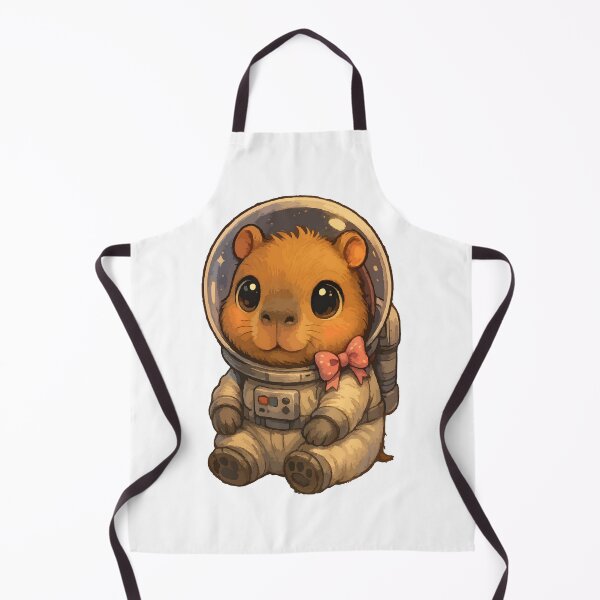 Item preview, Astronaut Capybara with Pink Bow designed and sold by thebest-2studio.