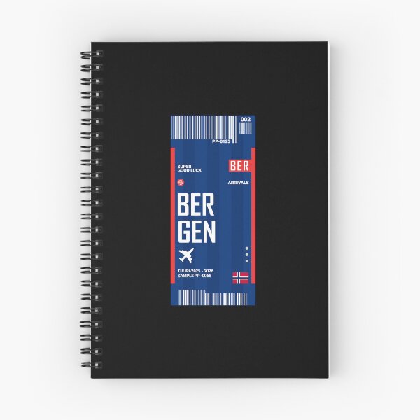Item preview, Bergen Boarding Pass Norway Travel Ticket Sticker designed and sold by TulipaGraphics.