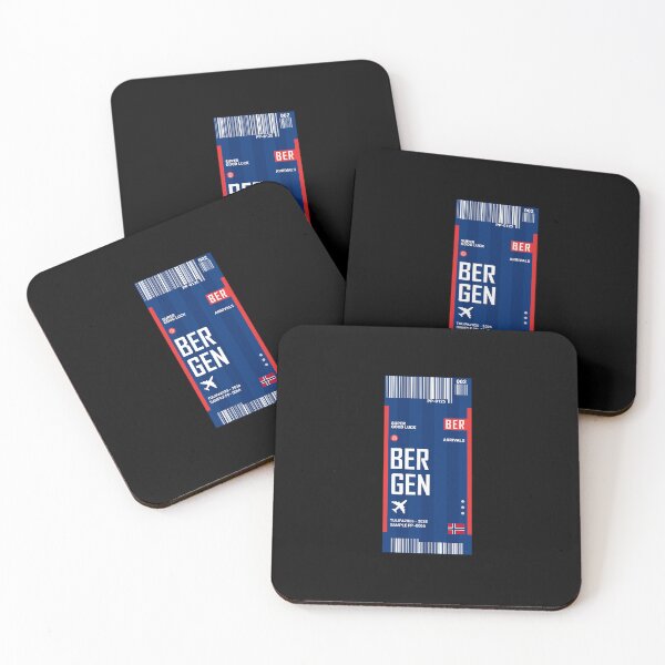 Item preview, Bergen Boarding Pass Norway Travel Ticket Sticker designed and sold by TulipaGraphics.