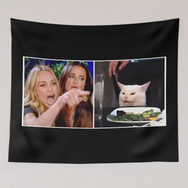 Item preview, Woman Yells at Cat Meme designed and sold by ArtFactoryAI.