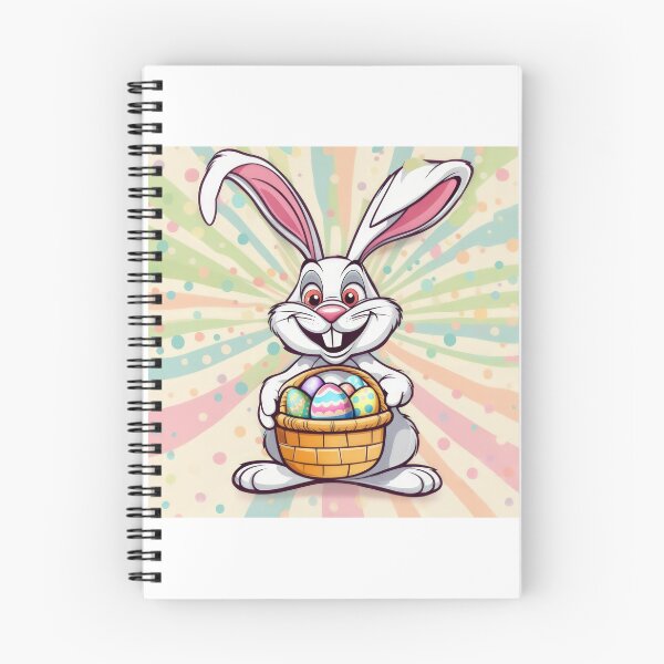 Item preview,  funny Easter bunny  with a basket with colored eggs, funny easter,Happy Easter,Easter Day,easter illustration,Easter designed and sold by Expressions-Sel.