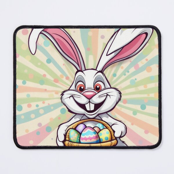 Item preview,  funny Easter bunny  with a basket with colored eggs, funny easter,Happy Easter,Easter Day,easter illustration,Easter designed and sold by Expressions-Sel.