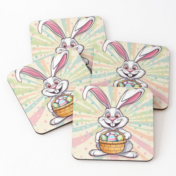 Item preview,  funny Easter bunny  with a basket with colored eggs, funny easter,Happy Easter,Easter Day,easter illustration,Easter designed and sold by Expressions-Sel.