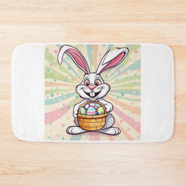 Item preview,  funny Easter bunny  with a basket with colored eggs, funny easter,Happy Easter,Easter Day,easter illustration,Easter designed and sold by Expressions-Sel.