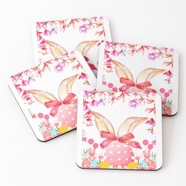 Item preview, King's Easter Hunt | Rabbit | Bunny | Pink | Easter Hunt | Easter Eggs | Flowers | Easter Design | White | Polka Dots | Holiday  designed and sold by Kingcls.