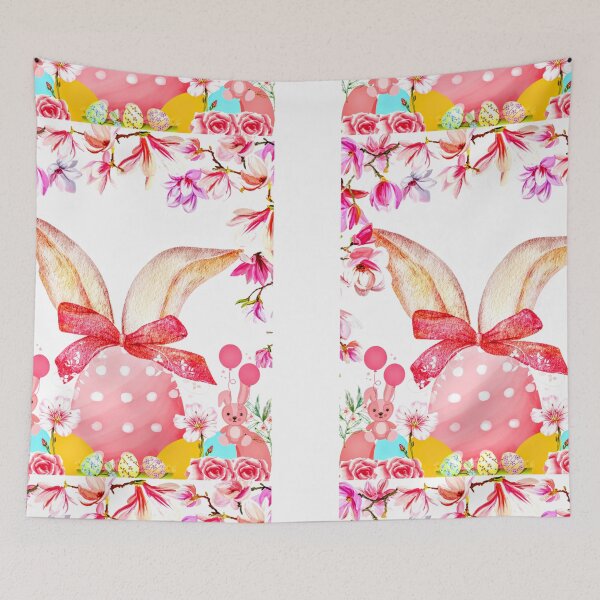 Item preview, King's Easter Hunt | Rabbit | Bunny | Pink | Easter Hunt | Easter Eggs | Flowers | Easter Design | White | Polka Dots | Holiday  designed and sold by Kingcls.