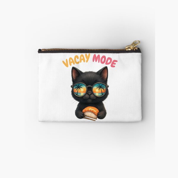 Item preview, Kawaii Cat Wear Sunglasses Eat Sushi Funny Vacay Mode designed and sold by thebest-2studio.