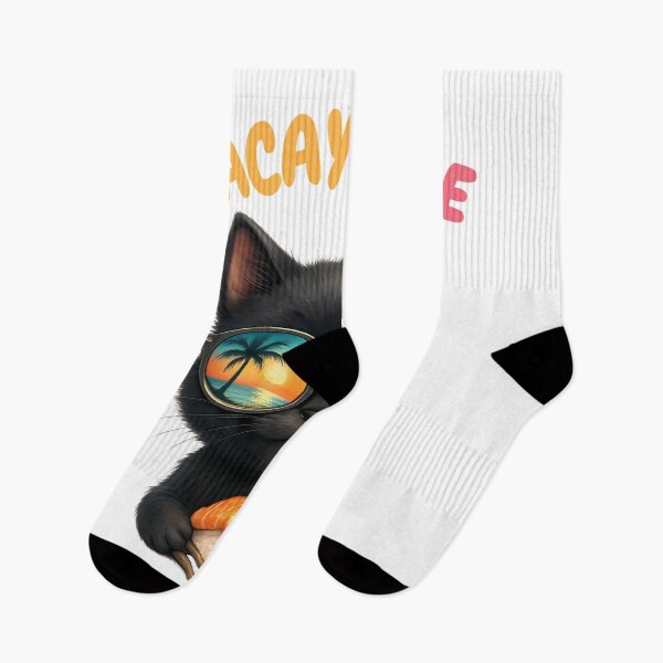 Item preview, Kawaii Cat Wear Sunglasses Eat Sushi Funny Vacay Mode designed and sold by thebest-2studio.