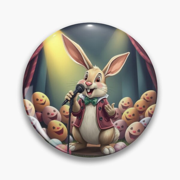 Item preview, funny Easter bunny  sings a concert with colored eggs, funny easter,Happy Easter,Easter Day,easter illustration,Easter designed and sold by Expressions-Sel.