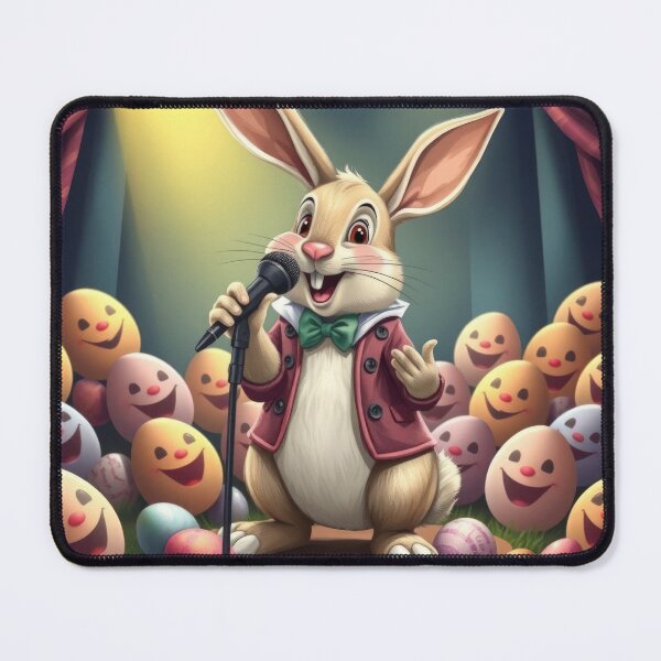 Item preview, funny Easter bunny sings a concert with colored eggs, funny easter,Happy Easter,Easter Day,easter illustration,Easter designed and sold by Expressions-Sel.