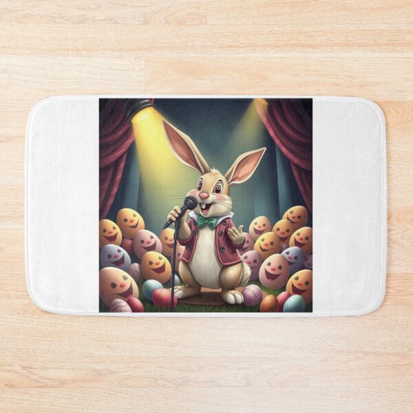 Item preview, funny Easter bunny  sings a concert with colored eggs, funny easter,Happy Easter,Easter Day,easter illustration,Easter designed and sold by Expressions-Sel.