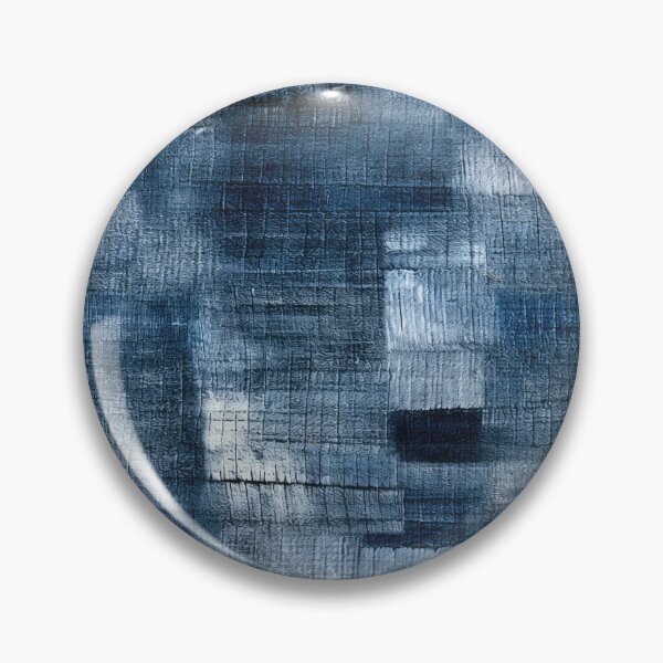 Item preview, Indigo Patchwork Denim Texture – Abstract Blue Fabric Art designed and sold by SylvieVibes.