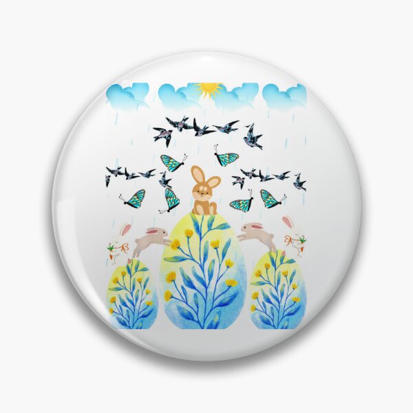 Item preview, King's Easter Hunt | Rabbit | Bunny | Blue | White | Yellow | Eggs | Easter | Easter Hunt | Easter Design | Easter Eggs  designed and sold by Kingcls.