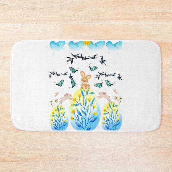 Item preview, King's Easter Hunt | Rabbit | Bunny | Blue | White | Yellow | Eggs | Easter | Easter Hunt | Easter Design | Easter Eggs  designed and sold by Kingcls.