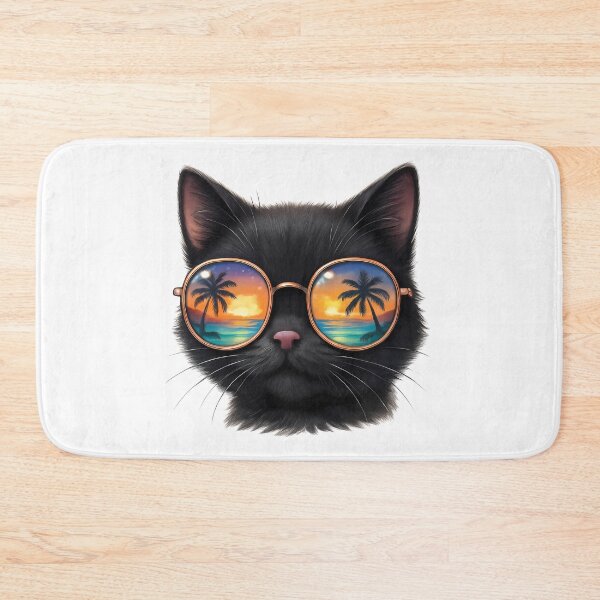 Item preview, Kawaii Cat Wear Sunglasses Funny Summer Vacation designed and sold by thebest-2studio.