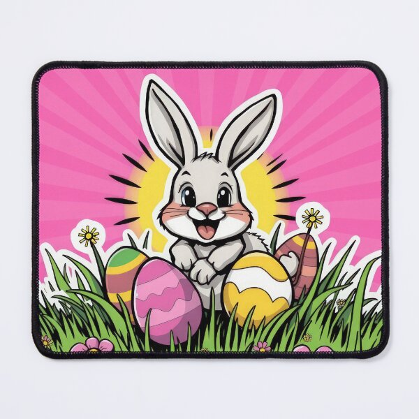 Item preview, cute Easter bunny with colored eggs in the grass,Happy Easter,Easter Day,easter illustration,Easter designed and sold by Expressions-Sel.