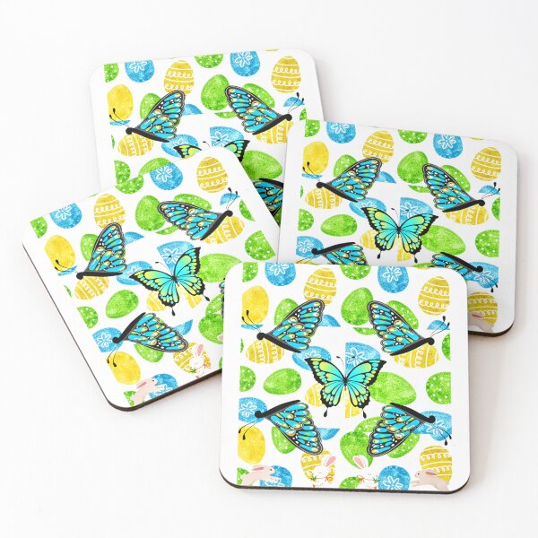 Item preview, King's Easter Hunt | Easter Hunt | Easter Eggs | Eggs | Easter | Easter Design | Blue | Yellow | White | Butterfly | Butterflies | Green  designed and sold by Kingcls.