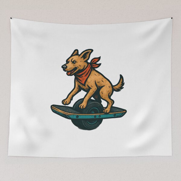 Item preview, Skater Dog on Onewheel – Bold Sticker Style designed and sold by Boombox Theory.
