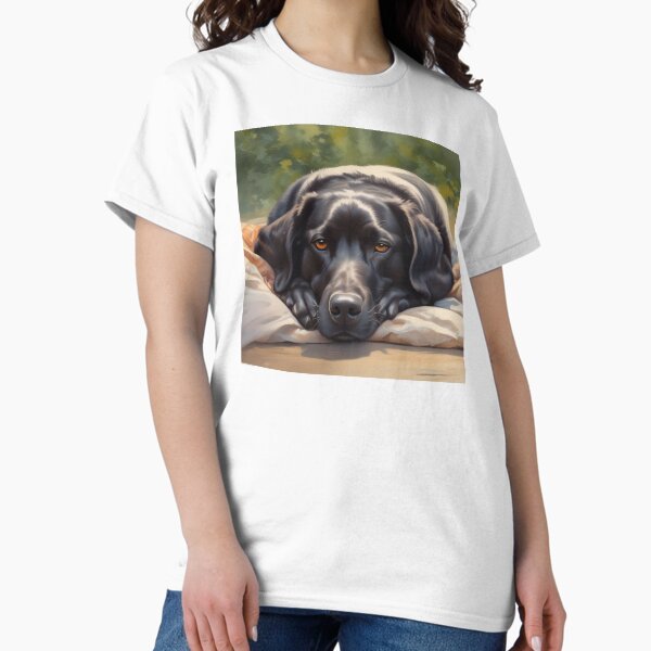 Item preview, Lazy Day Black Lab designed and sold by PawsitivePrinting.