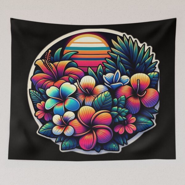 Item preview, Colourful tropical flowers  designed and sold by Andyt.
