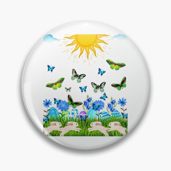 Item preview, King's Easter Hunt | Easter Hunt | Easter Eggs | Eggs | Easter | Rabbit | Bunny | Blue | White | Butterfly | Butterflies | Yellow | Sun | Flowers  designed and sold by Kingcls.
