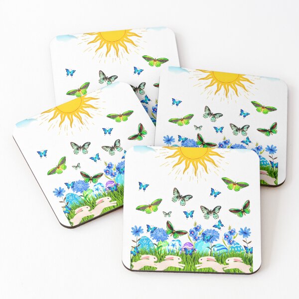 Item preview, King's Easter Hunt | Easter Hunt | Easter Eggs | Eggs | Easter | Rabbit | Bunny | Blue | White | Butterfly | Butterflies | Yellow | Sun | Flowers  designed and sold by Kingcls.