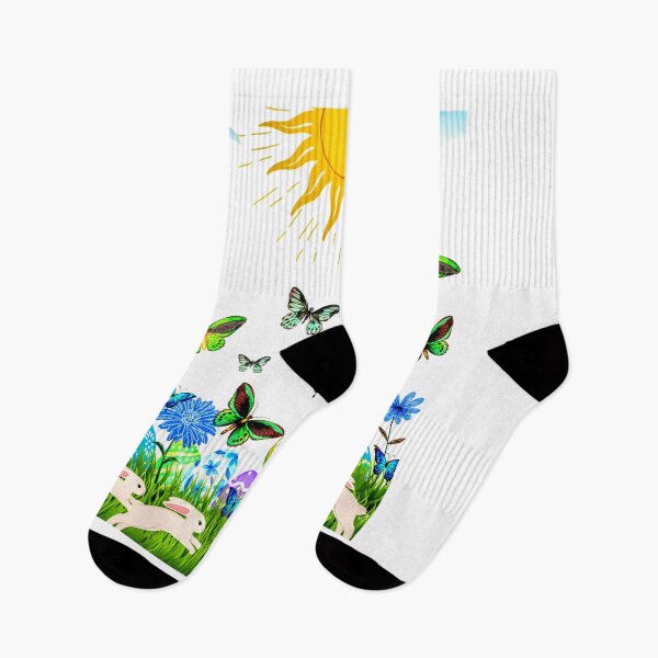 Item preview, King's Easter Hunt | Easter Hunt | Easter Eggs | Eggs | Easter | Rabbit | Bunny | Blue | White | Butterfly | Butterflies | Yellow | Sun | Flowers  designed and sold by Kingcls.