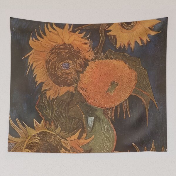 Item preview, Still Life Vase with Five Sunflowers - 1888; Arles, Bouches-du-Rhône, France designed and sold by MashaQo.