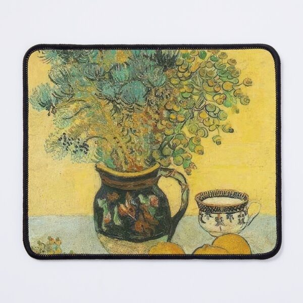 Item preview, Still Life Majolica Jug with Wildflowers - 1888; Arles, Bouches-du-Rhône, France designed and sold by MashaQo.