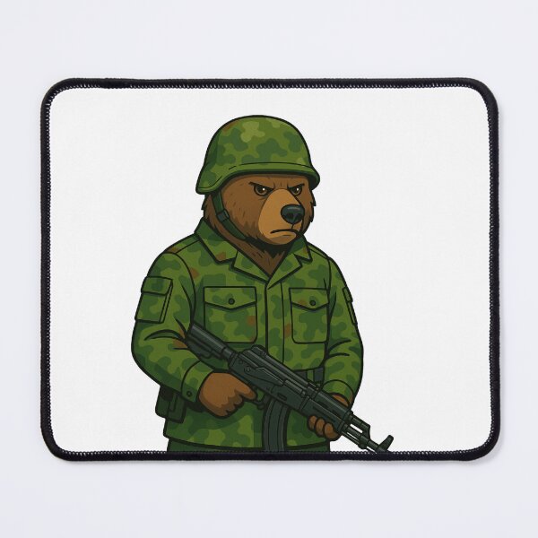 Item preview, Soldier Alpha Bear with a big bun. designed and sold by Lunaria Arts.