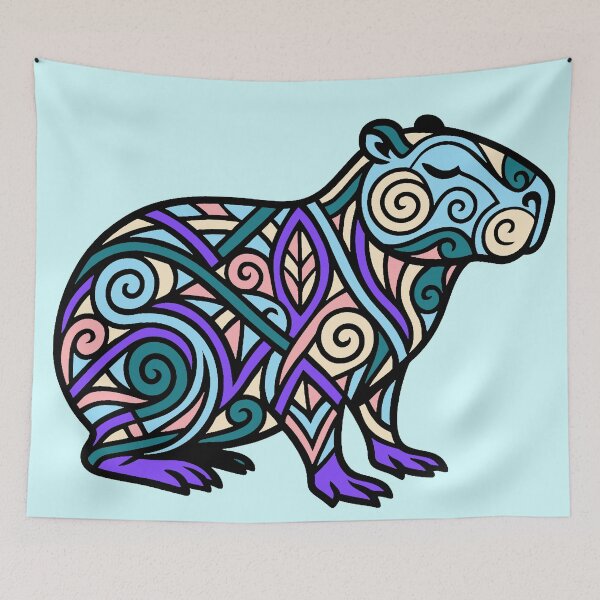 Item preview, Intricate capybara designed and sold by SpectrumShine.