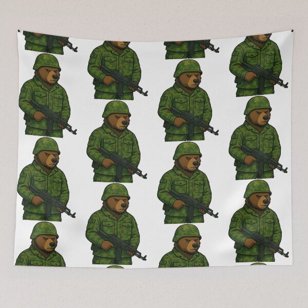 Item preview, Soldier Alpha Bear with a big bun. designed and sold by Lunaria Arts.