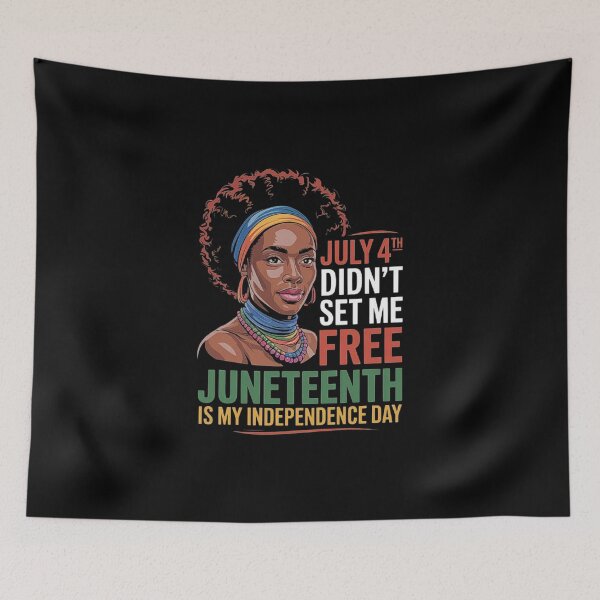 Item preview, Juneteenth Independence Day Powerful Afro Woman Statement Art designed and sold by love3617.