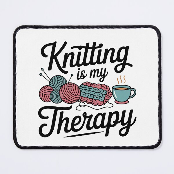 Item preview, Knitting is My Therapy designed and sold by CraftsEtc.