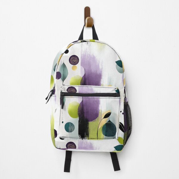 Item preview, Graphic Botanical Flow – Jade, Lilac & Soft Lime Pattern designed and sold by Moisky Patterns.