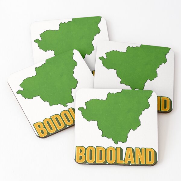 Item preview, Bodoland Green Map Outline Northeast India Minimalist designed and sold by Places On Earth.