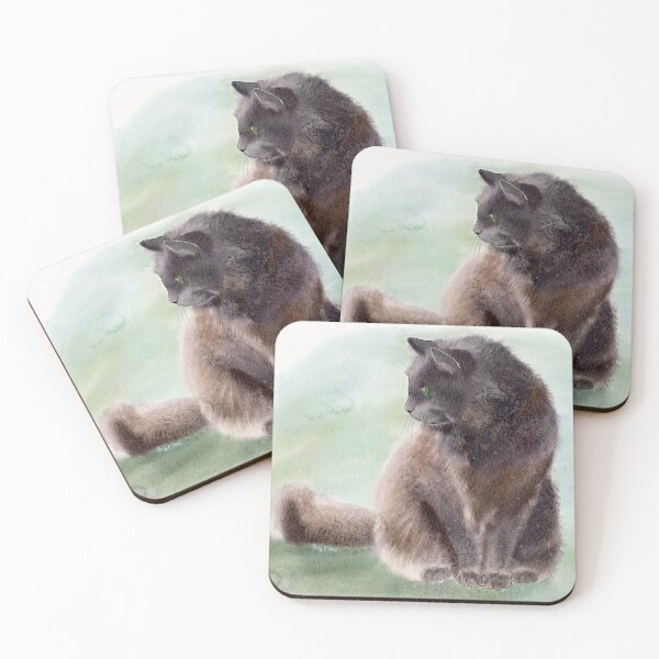 Item preview, Portrait of a Nebelung Cat designed and sold by Nimmy Rinon.