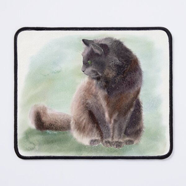 Item preview, Portrait of a Nebelung Cat designed and sold by Nimmy Rinon.