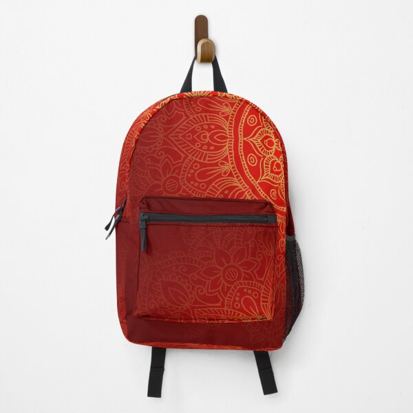 Item preview, Fiery Red and Gold Mandala – Ornate Bohemian Art designed and sold by Apurva Joshi.